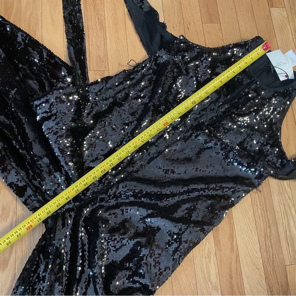 NWT Ted Baker Black Sequin Evening Gown Jumpsuit - Picture 13 of 16
